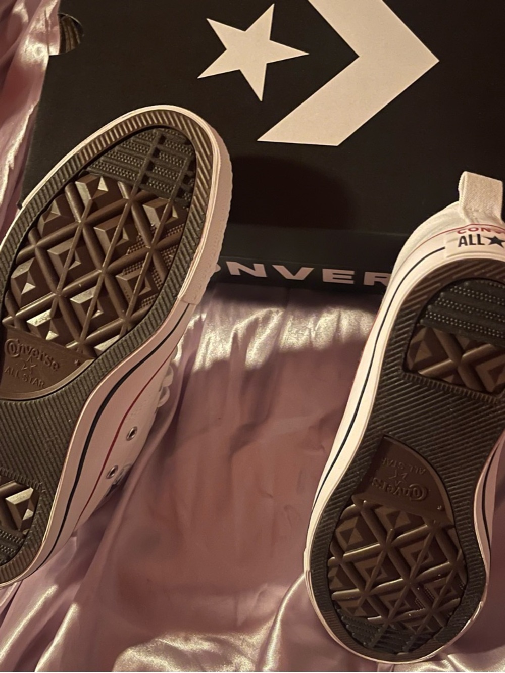 Converse All Star Low Top Sneakers - Pink and White